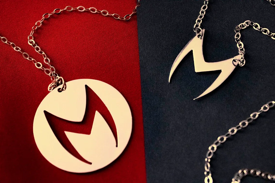 

Fashion Movies Scarlet Witch Necklace Gold Plated Best Friend Necklace Wanda Pendant Jewelry Cosplay Accessories for Men Women