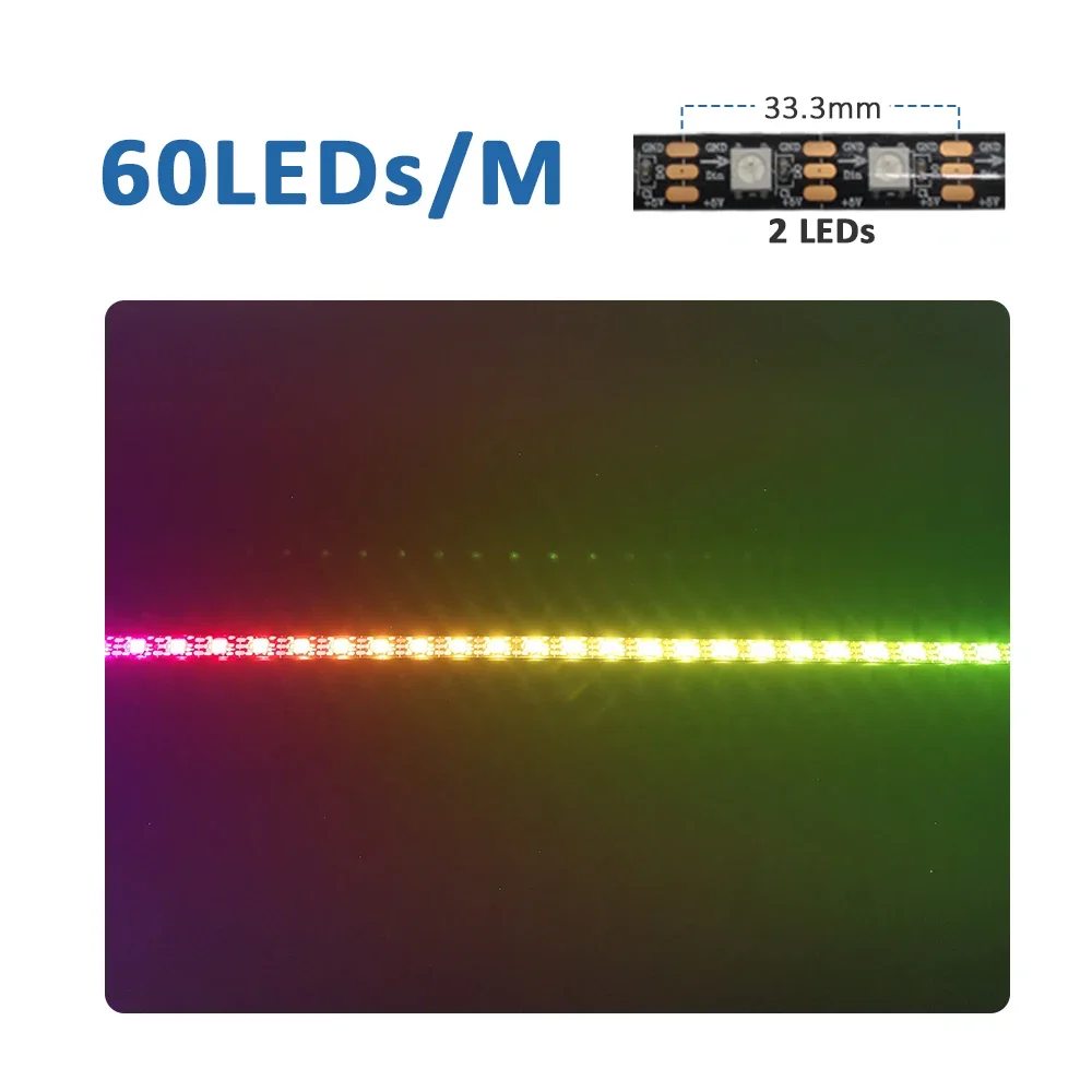 

RGB светодиодная лента MJJC WS2812B 5В 60LED/м для ASUS Aura Sync