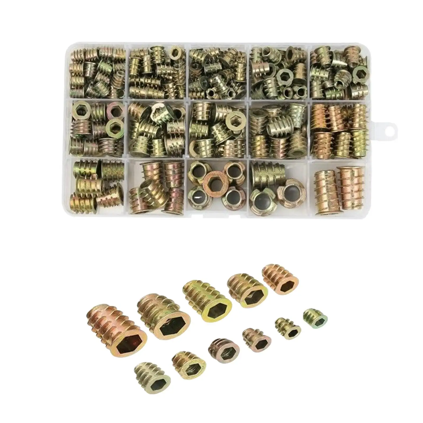 

230x Threaded Insert Nuts Threaded Rivet Assortment Tool Kit Insert