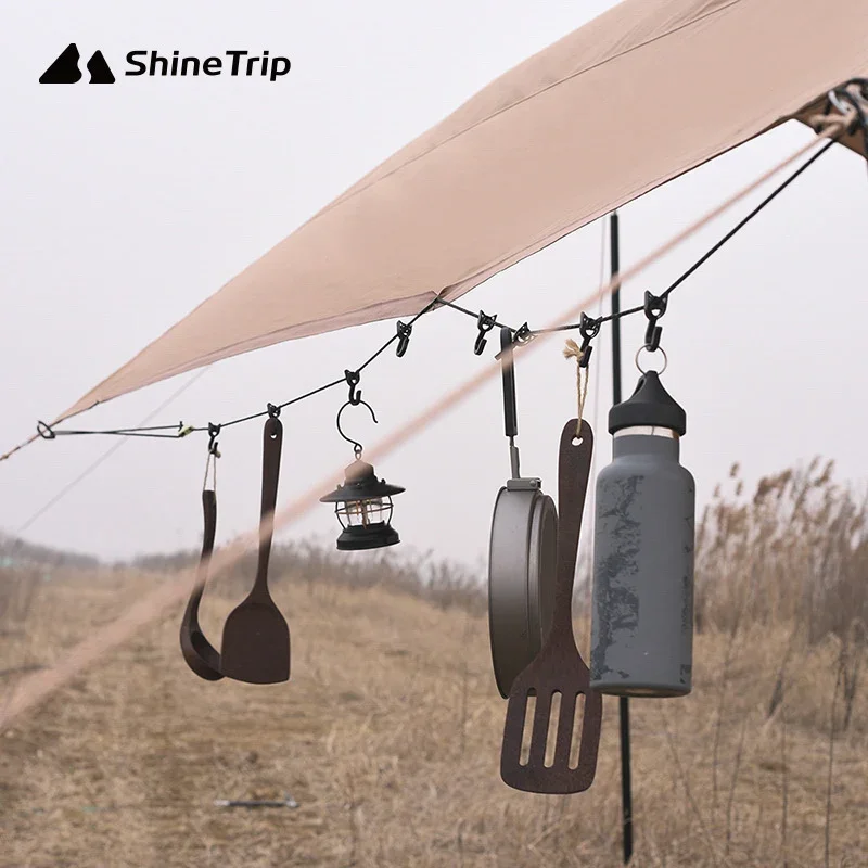 Shine Trip 4 мм 3 м уличная веревка для кемпинга подвесная регулируемая одежды зажим в