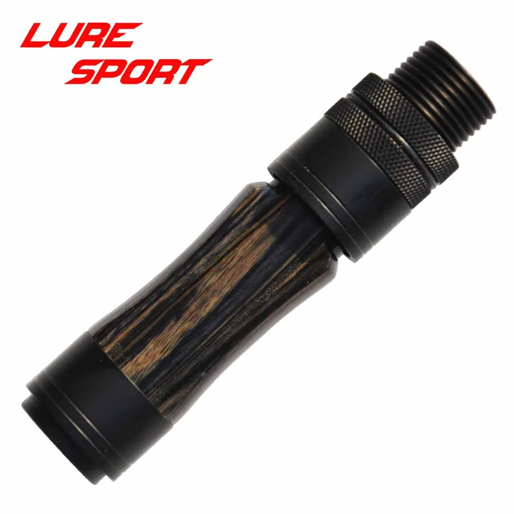 LureSport Black Wood Aluminum Part Reel Seat Spinning Castin