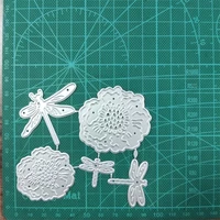 dragonfly flower frame set metal cutting dies for scrapbooking decorative embossing paper craft die cut
