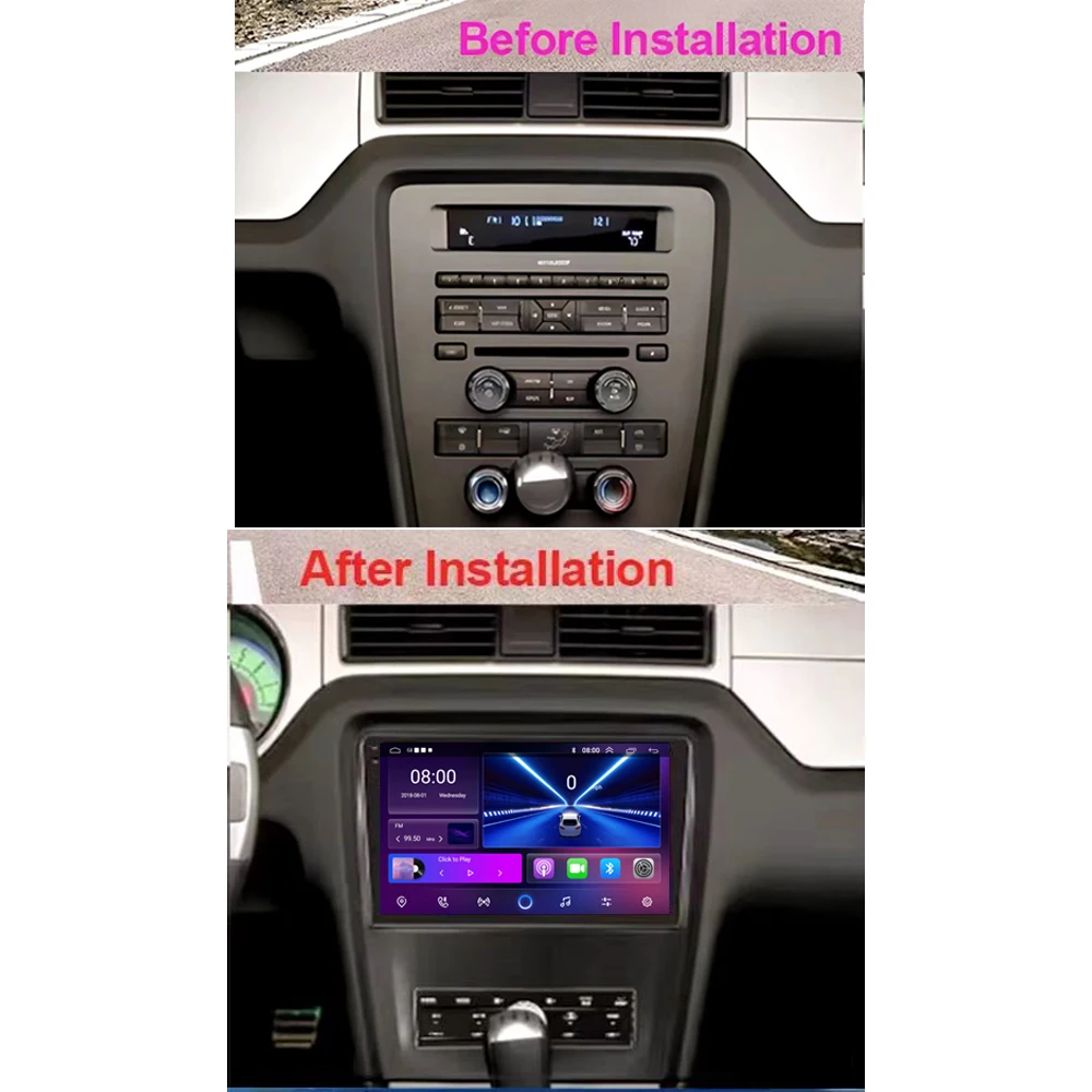 Фото Автомагнитола с GPS на Android 16 для Ford Mustang V S-197 2009-2014, стереосистема без DVD, QLED экран, 2DIN №3