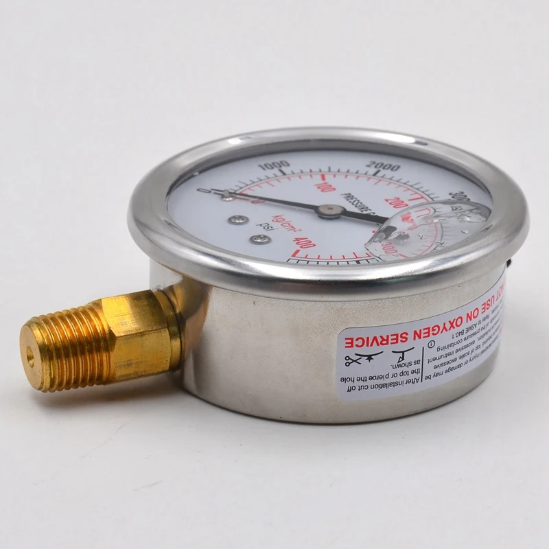Автомобильный манометр 1/4 NPT для нефти инструмент монитор 0-5700 PSI |