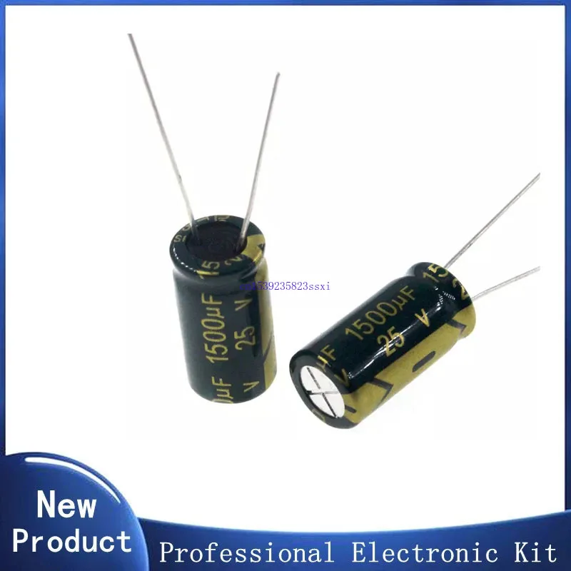 

20 шт., алюминиевый электролитический конденсатор 1500 мкФ Ф 25 в 10*20 мм, радиальный 25 в мкФ, высокая частота и низкое сопротивление