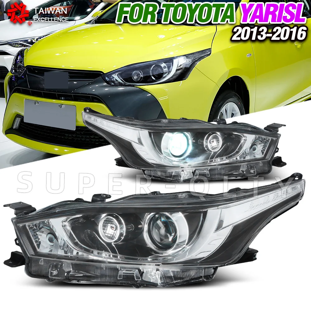 Фары DEPO для Toyota Yaris 2013 2014 2015 2016 светодиодный головной светильник с двойной