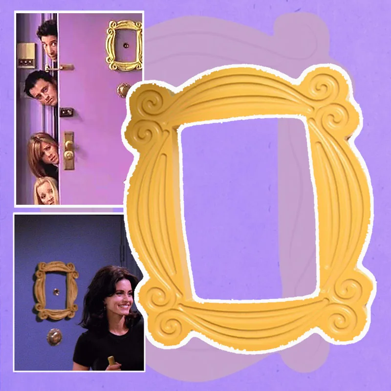 TV Series Friends Handmade Monica Door Frame Wood Yellow Photo Frames Collectible for Home Decor