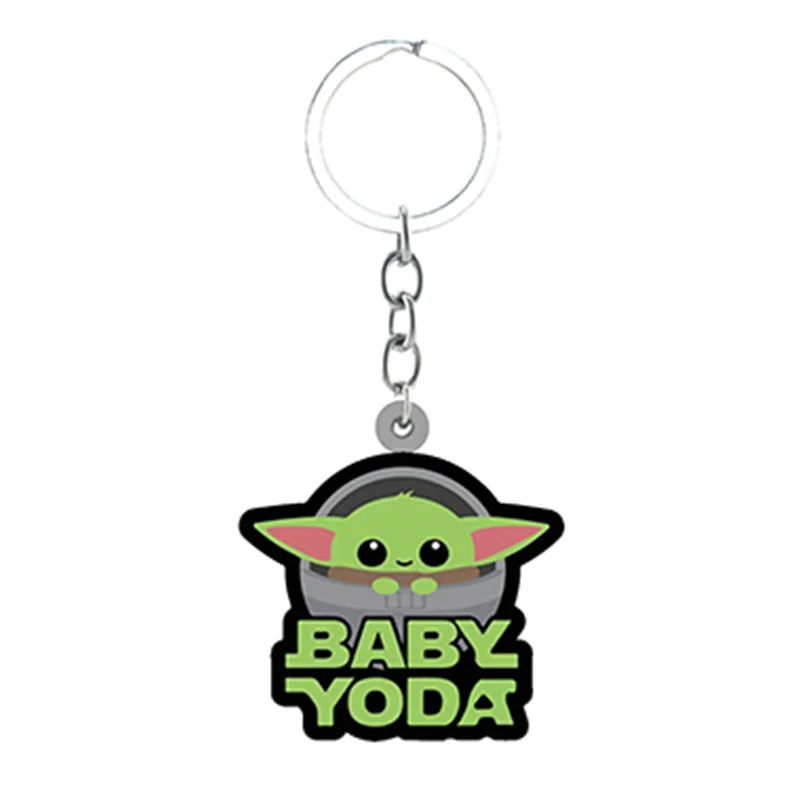 

Disney Star Wars Cute Tiny Baby Yoda Epoxy Resin Keychain for School Bag Pendant Keyring Creative Gift for Friend Jewelry FYD238