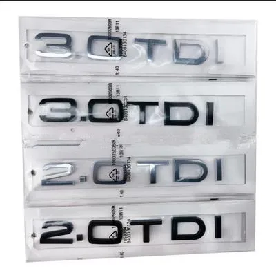 1 шт. хромированный Серебряный ABS 2,0 TDI 2,7 TDI 3,0 TDI Эмблема багажника автомобиля значок-наклейка для Audi аксессуары