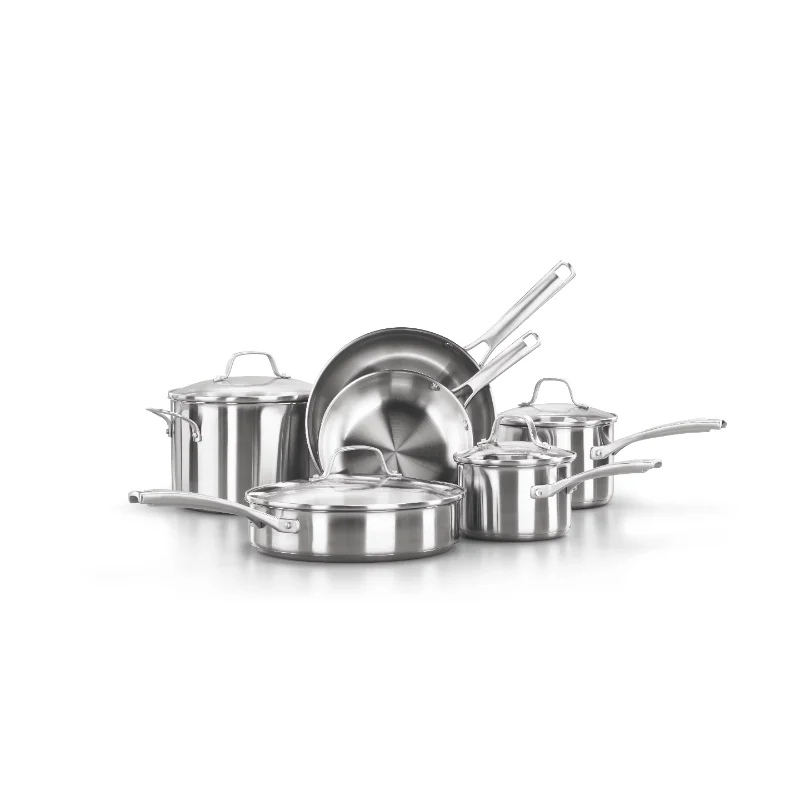 

Calphalon Classic Stainless Steel 10-Piece Cookware Set, Dishwasher Safe