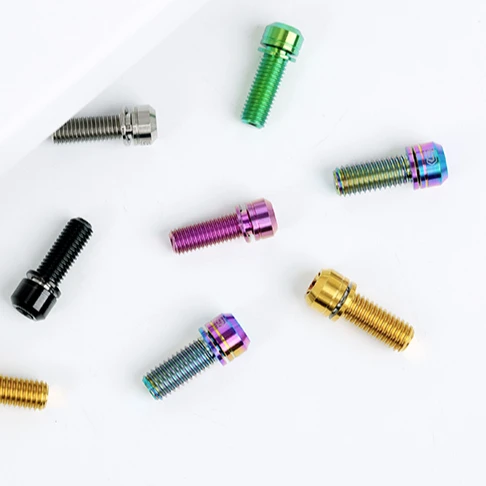 M6x10 12 14 17 19 25 30 35 40 55 мм TC4 GR5 Титановый сплав Torx с шайбой винт для велосипеда DIY