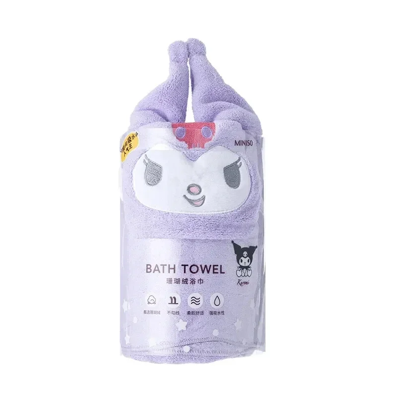 MINISO Sanrio сухое полотенце для волос банное коралловый бархат мягкая впитывающая