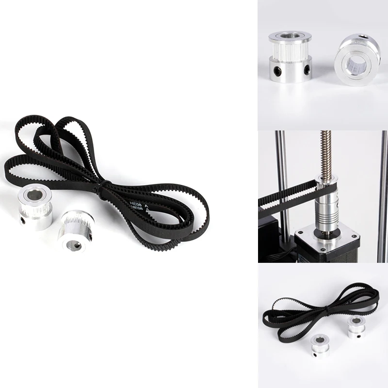 

Z-Axis GT2 Timing Belt Pulley Kit 24 Teeth Synchronous Wheel And Belt For TRONXY X5SA