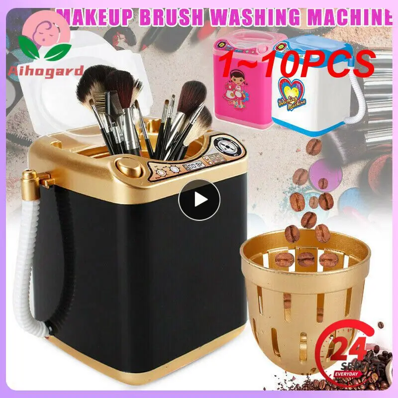 

1~10PCS Mini Electric Washing Machine Dollhouse Furniture Pretend Play Toys Very Efficient Useful For Wash Makeup Brushes