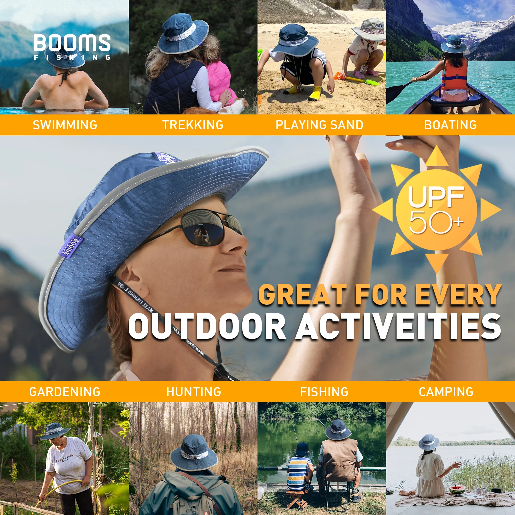 Шляпа от солнца для рыбалки A01 защитная шляпа панамы с широкими полями складная