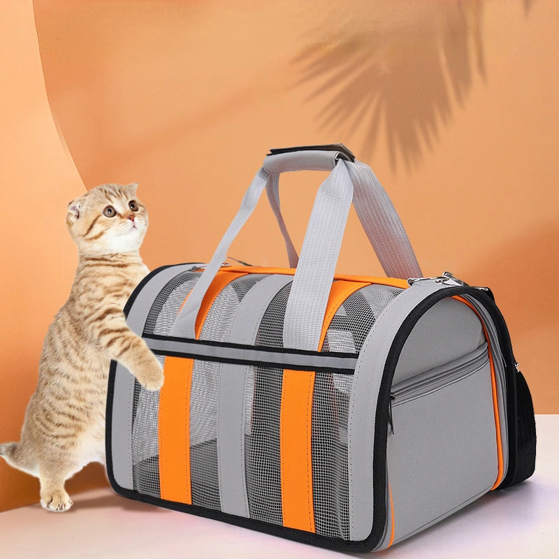 

Portable Cat Carrier Bag Pet Car Travel Crates Vehicle Folding Soft Bed Collapsible Kennel House for Medium Puppy Dog Accessorie