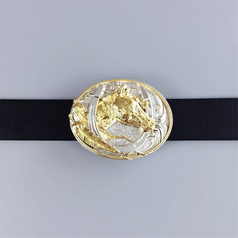 Двухцветная Серебряная позолоченная стандартная пряжка ремня также в наличии