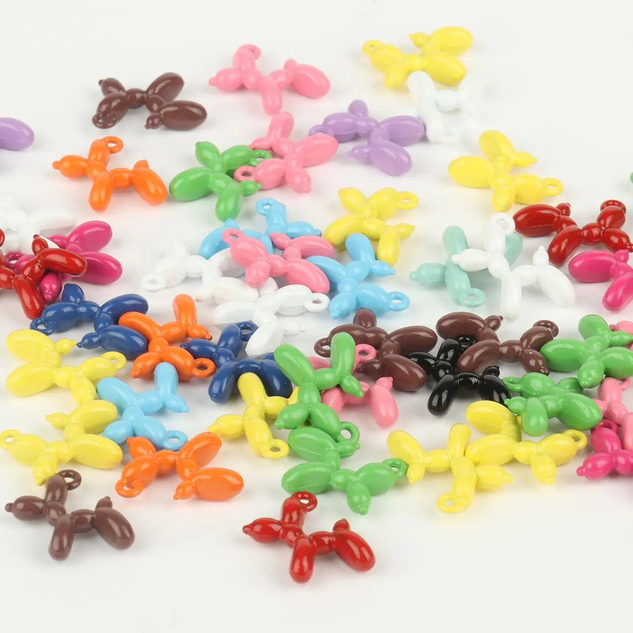

10pcs Candy Color 3D Stereo Cute Balloon Poodle Dog Cartoon Pendant For Jewelry Making Findings DIY Earring Necklace Pendants