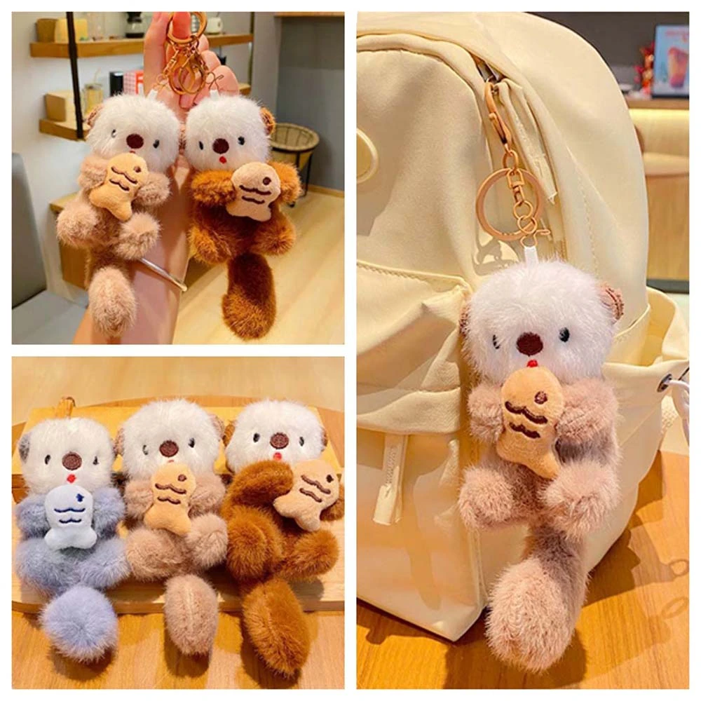 Кукла с изображением животных брелок выдры украшения аксессуары для ключей