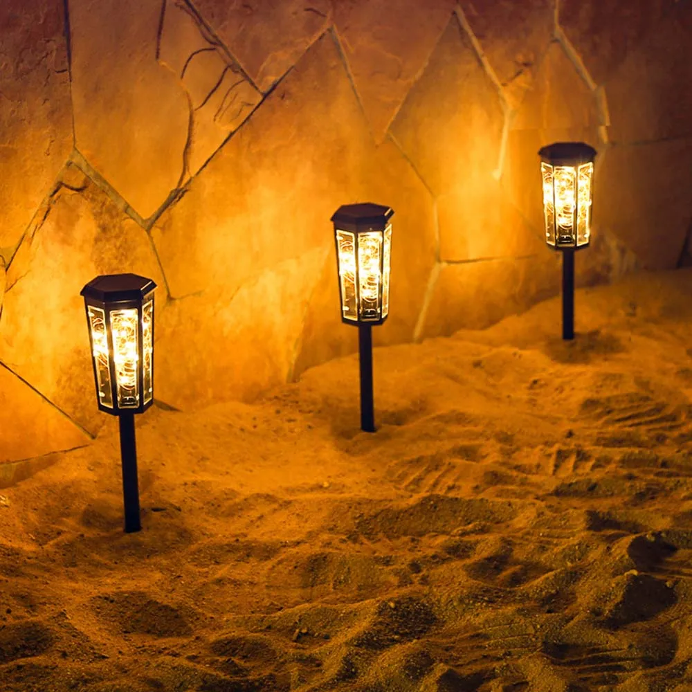 

LED Solar Garden Lights Outdoor In-Ground Lamp Waterproof Stand Lamp Hexagonal Hanging & Inserting Installation 2020ing