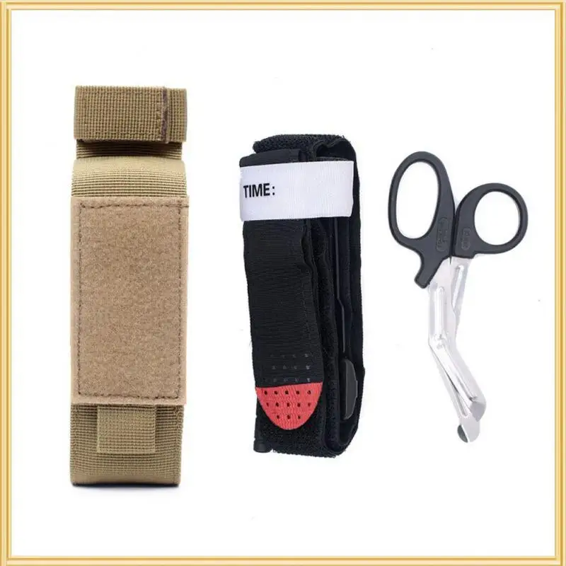 

Scissors Bag Waterproof Lightweight Compact Outdoors Camp Tourniquet Bag Accessories Light First Aid Kit Tourniquet Box Nylon
