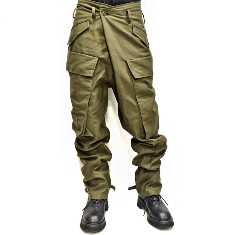 2022 Autumn Winter New Many Pockets Cargo Pants Free Shipping Casual Overalls Men's Fashion Trendy Clothes Trousers