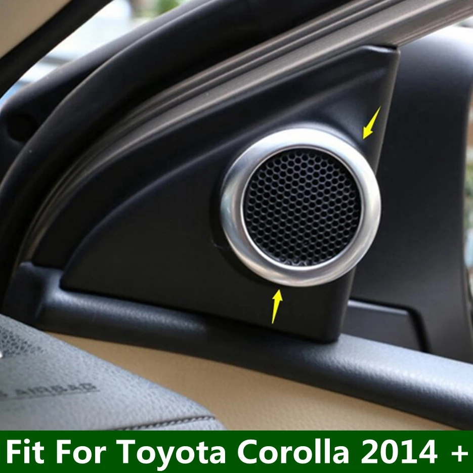 

Передняя Колонка A, стереоколонка, звуковой громкоговоритель, Декор, кольцевая Накладка для Toyota Corolla 2014-2018, матовые автомобильные аксессуары