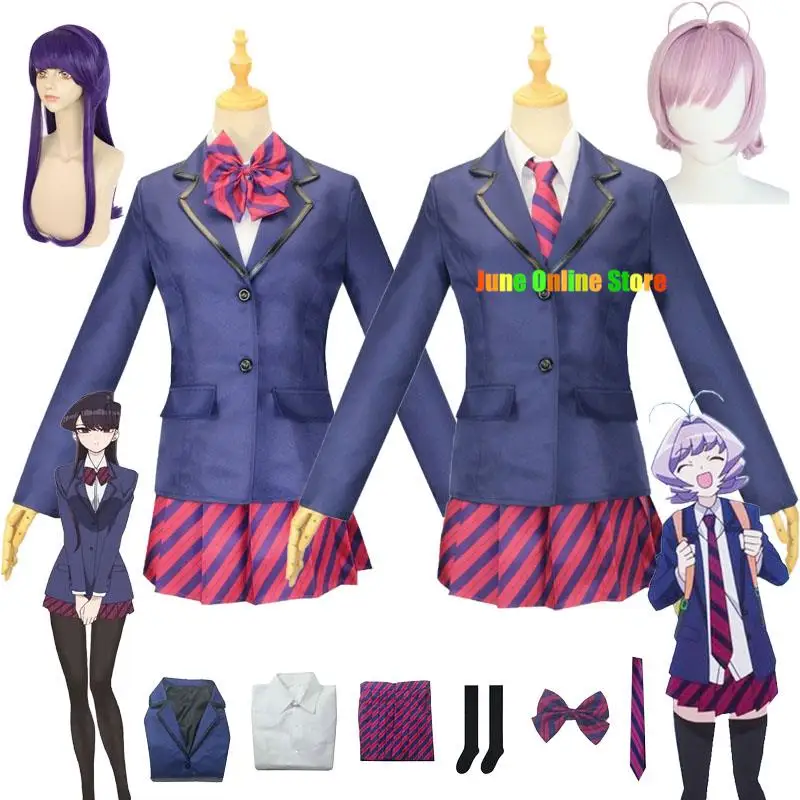 

Anime Komi Can't Communicate Shouko Komi Najimi Osana Cosplay Costume Girls School Uniform Komi San Wa Comyushou Desu Suits Wig