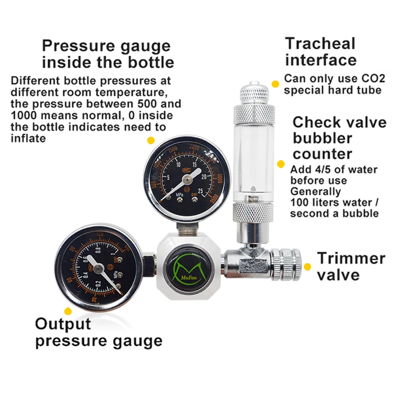 Аквариумный регулятор CO2 магнитный соленоидный обратный клапан аксессуары для