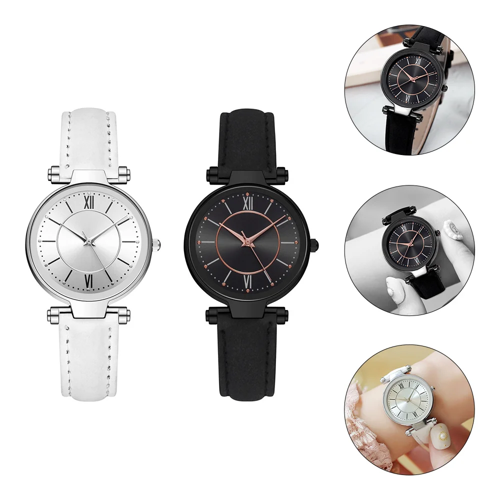 

2pcs Creative Women Quartz Watch Women Ladies Gifts Ladies Quartz Watch