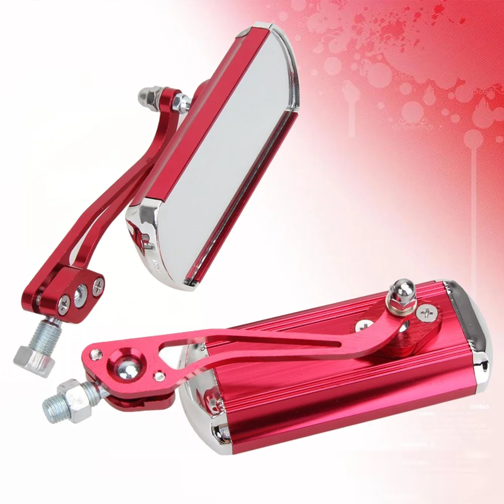 

2PCSBike Mirror /Set Aluminum Alloy Electric Vehicle Mirror Handlebar Safety Mirror Use Accessories(Red)
