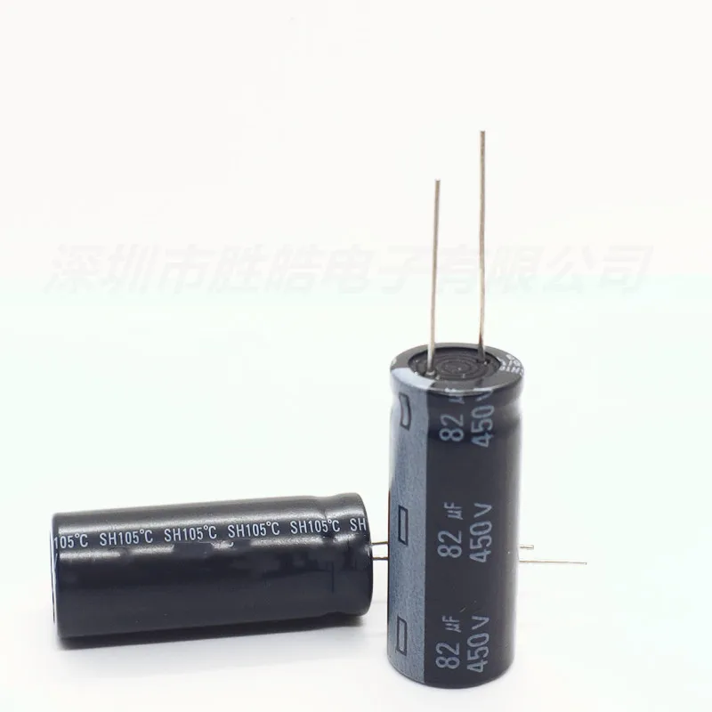 (20PCS)  450V82UF   Volume：18X30MM   Aluminum  Electrolytic Capacitor  450V82UF  High Quality