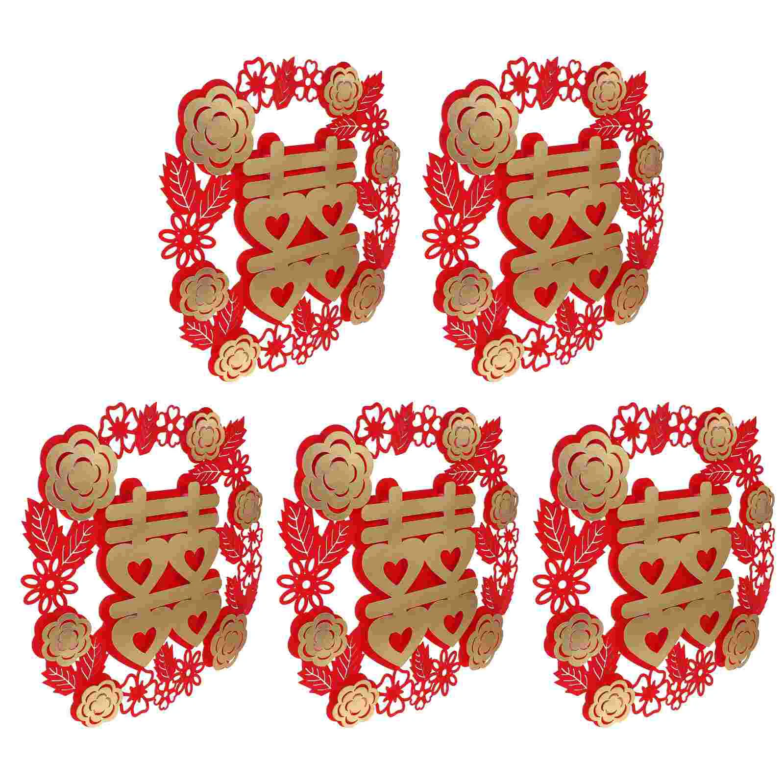 

Wedding Chinese Stickers Paper Xi Character Cut Decalscutting Decorations Bedding Layout Bars Window Door Decal Decoration