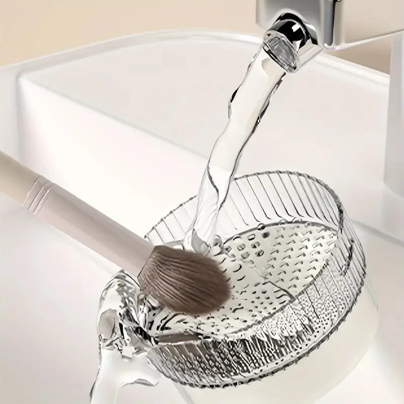 Вращающийся ящик для хранения кистей макияжа 3 в 1 пылезащитный очиститель