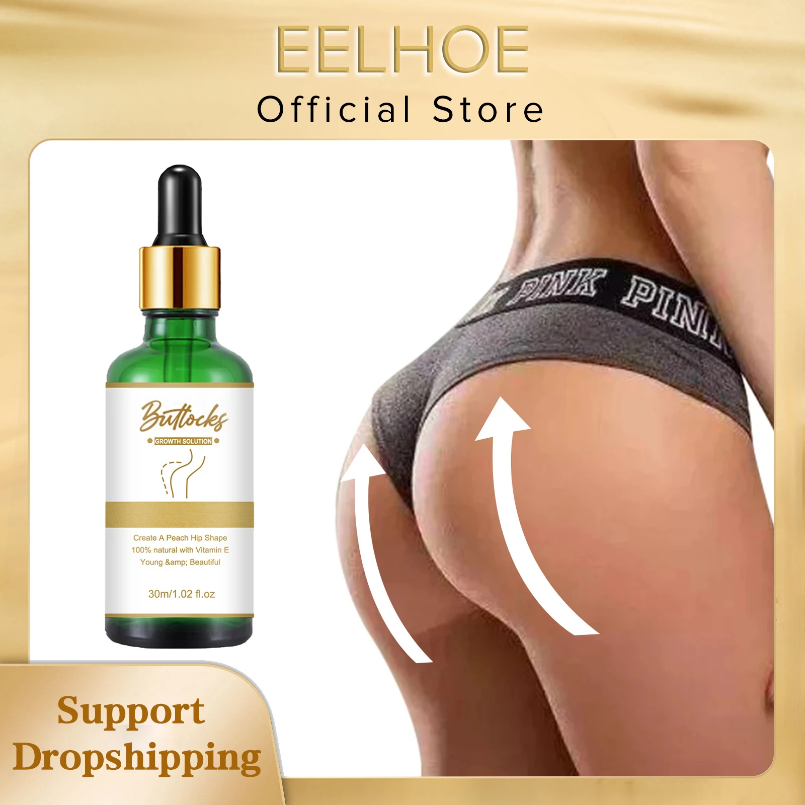 

Eelhoe Buttock Enlargement Essential Oil Butt Enhancement Cream Effective Lifting Firming Hip Lift Up Butt Sexy Beauty Body Care