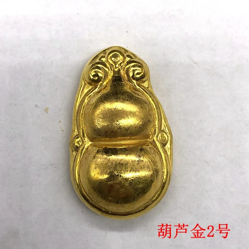 Коллекция древних монет Антикварный Daqing Kangxi Year Тыква Золотой слиток