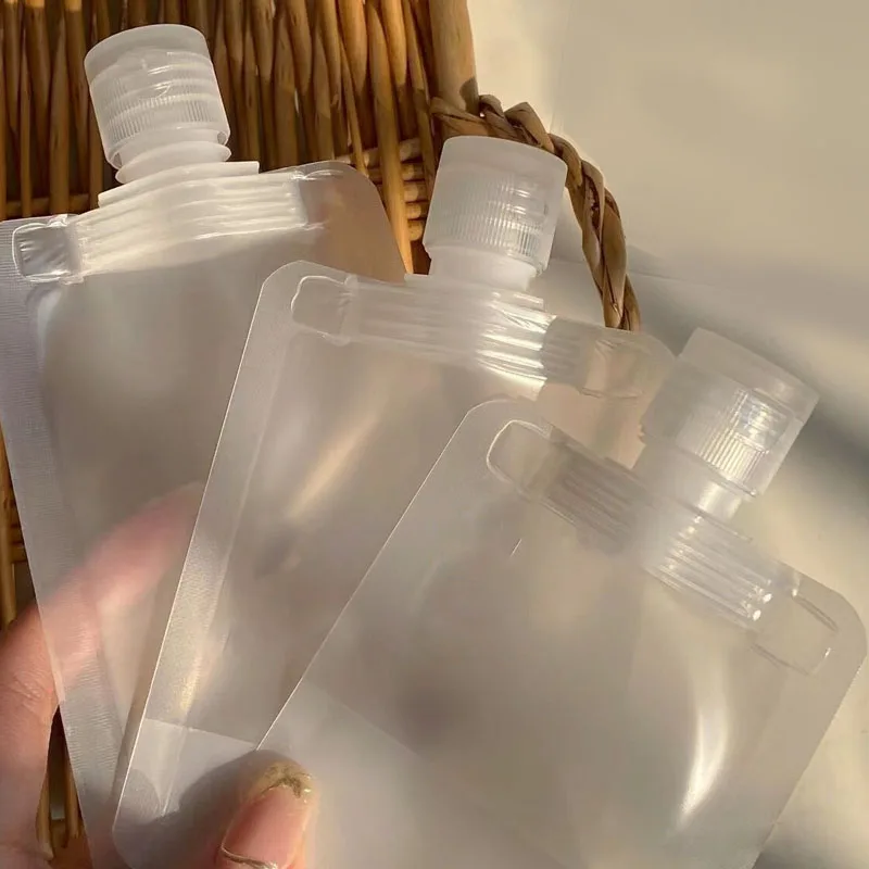 

5Pcs/Set Travel Leakproof Flip Cover Refillable Pouches Shampoo Lotion Dispenser Bags Liquid Cosmetic Storage Squeeze Container