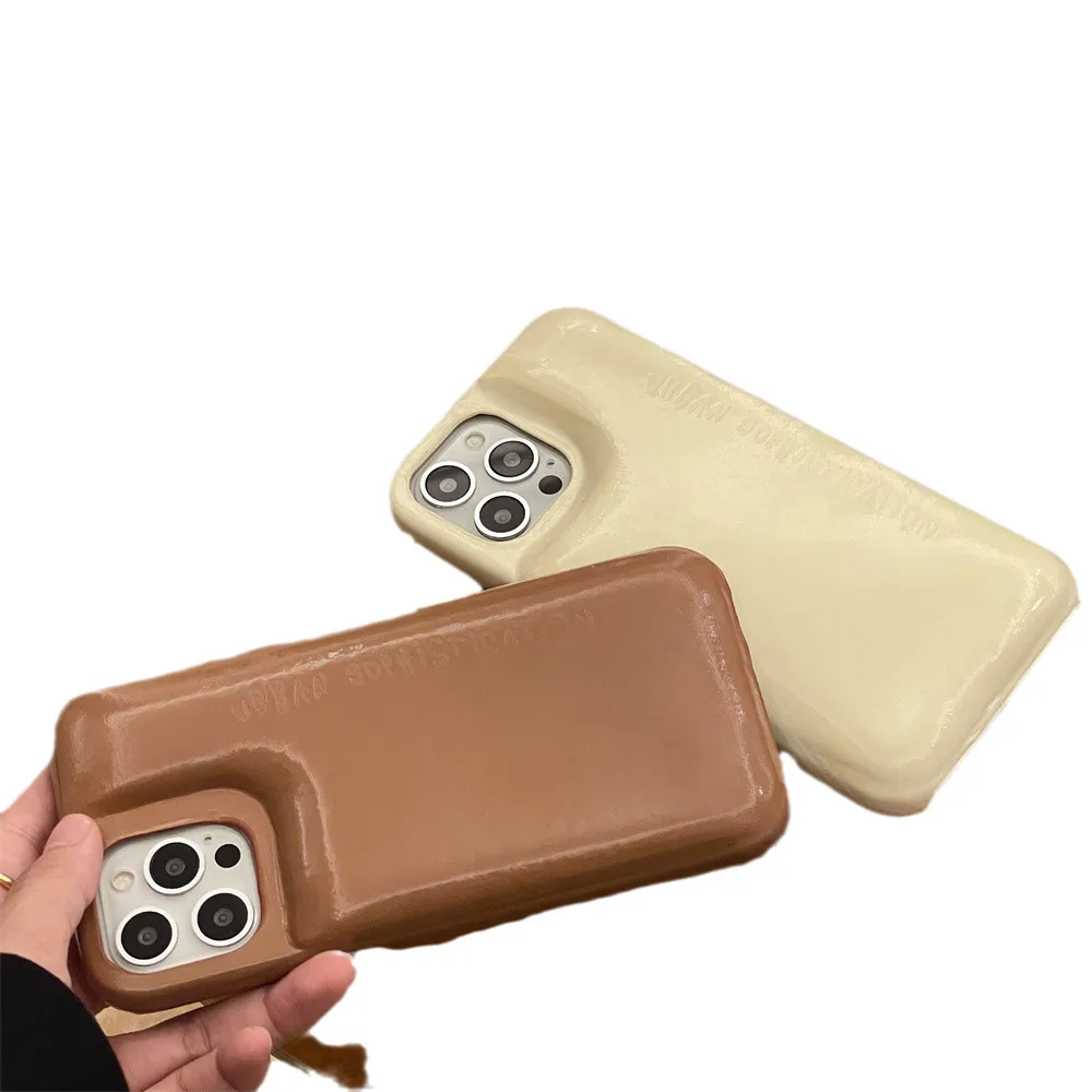 

Skin-friendly Bright Face Milk Tea Coffee Color Anti-fall Phone Protective Case for IPhone13 13Pro 13Promax 12 12Pro 11 11Promax