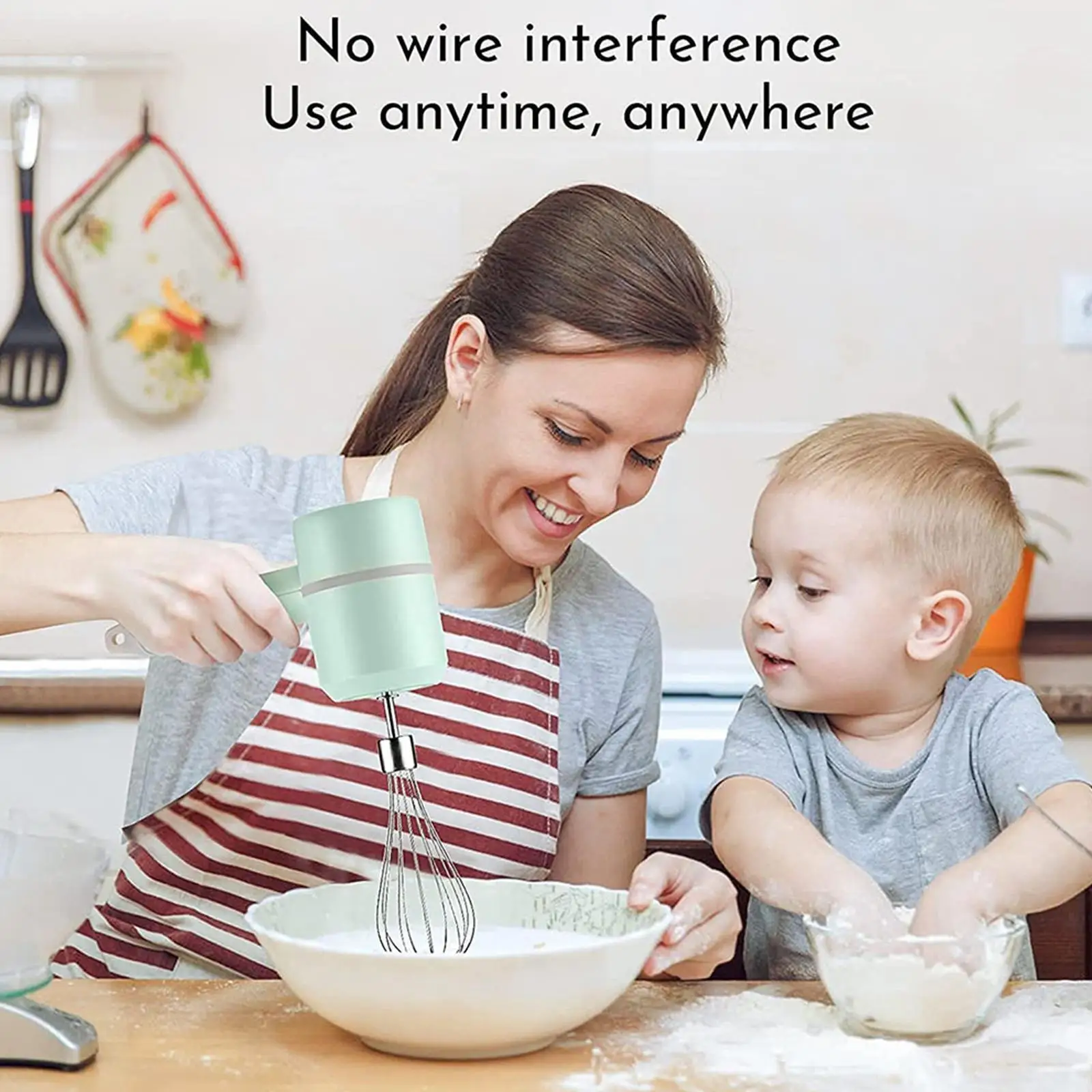 

Handheld Wireless Egg Beater Electric Household Automatic Beater Baking Tool Egg Cream Mini Whisk Mixer L4O0