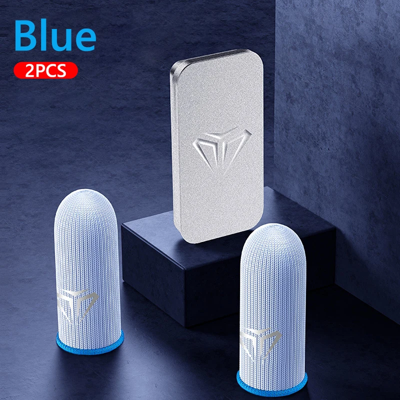 

1/2Pair Mobile Phone Gaming Sweat-Proof Finger Cover Breathable Fingertip Gloves Non-slip Touch Screen Thumb Fingertip Sleeve
