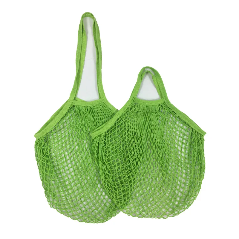 

Многоразовая продуктовая сумка для фруктов и овощей, моющийся сетчатый Органайзер из хлопка, сумка для покупок, сумка-тоут, веревочная сумк...