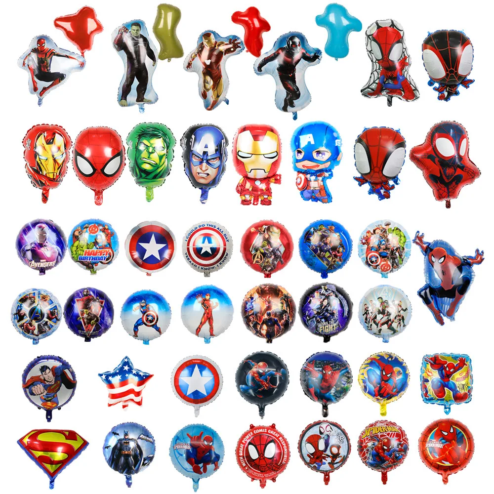 

Super Hero Spider Man Aluminum Film Balloon Captain Hero Series Iron Man Beauty Team Children's Birthday Balloon Arrangement
