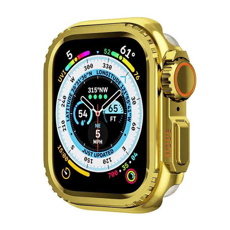 Фото Металлический чехол-бампер для Apple Watch 46 мм 45 мм 44 мм 42 мм 49 мм Защитная рамка-чехол для iWatch серии 10 9 8 7 6 5 4 SE ultra 2 №4