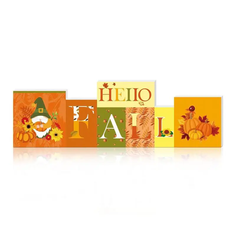 

Autumn Ornament Reversible Farmhouse Table Decoration Halloween Autumn Prop For Halloween Decoration Supplies