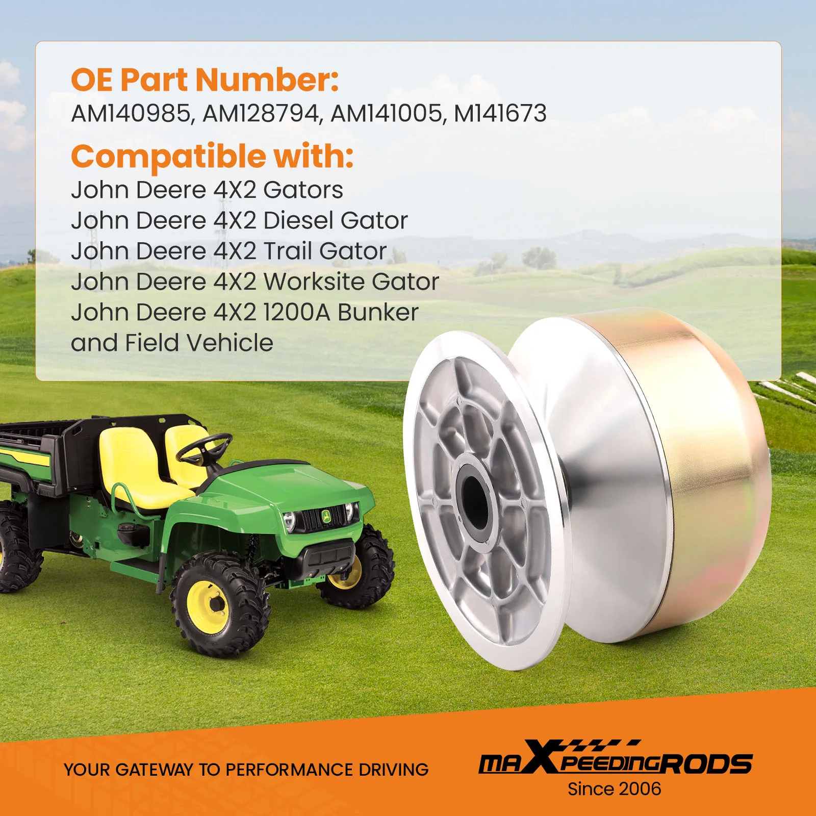 Полная муфта первичного привода для John Deere Gator Trail 200A Bunker Заменяет AM 128794 АМ 140985 141005