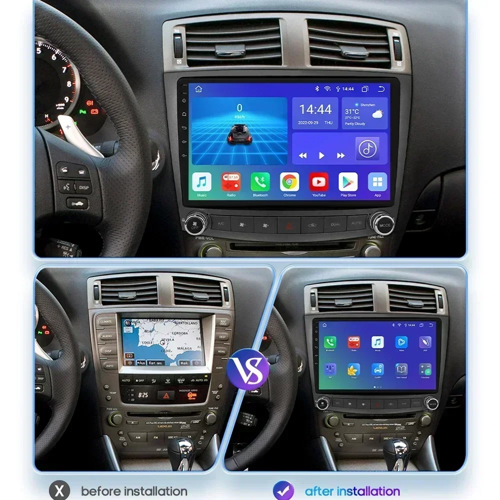 Фото Hizpo 8-ядерный DSP автомобильный мультимедийный плеер для Lexus IS250 IS300 IS200 IS220 IS350 Carplay 4G авторадио RDS GPS интеллектуальные системы №4