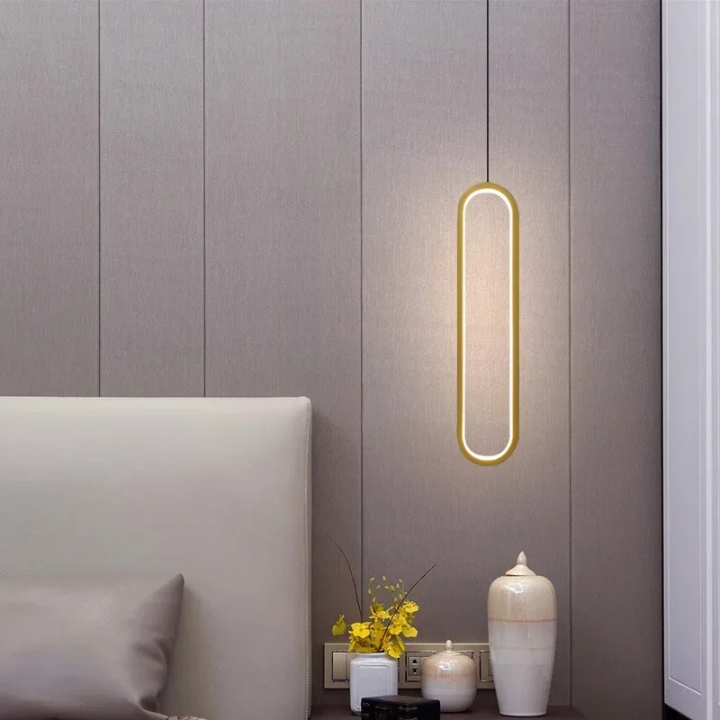 Скандинавская Минималистичная овальная Люстра для столовой настенный