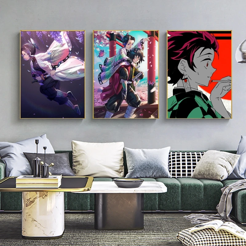 Картина на холсте из аниме «рассекающий демонов», настенный художественный плакат на заказ с вашими собственными фотографиями, детский любимый Аниме подарок на праздник