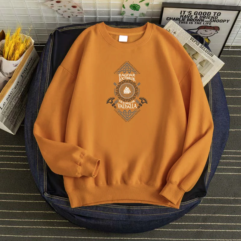 

Viking Pattern Retro Mens Sweatshirts Harajuku Fashion Pullover Sweatshirts Autumn Fleece Hoodies Street Warm Tracksuits