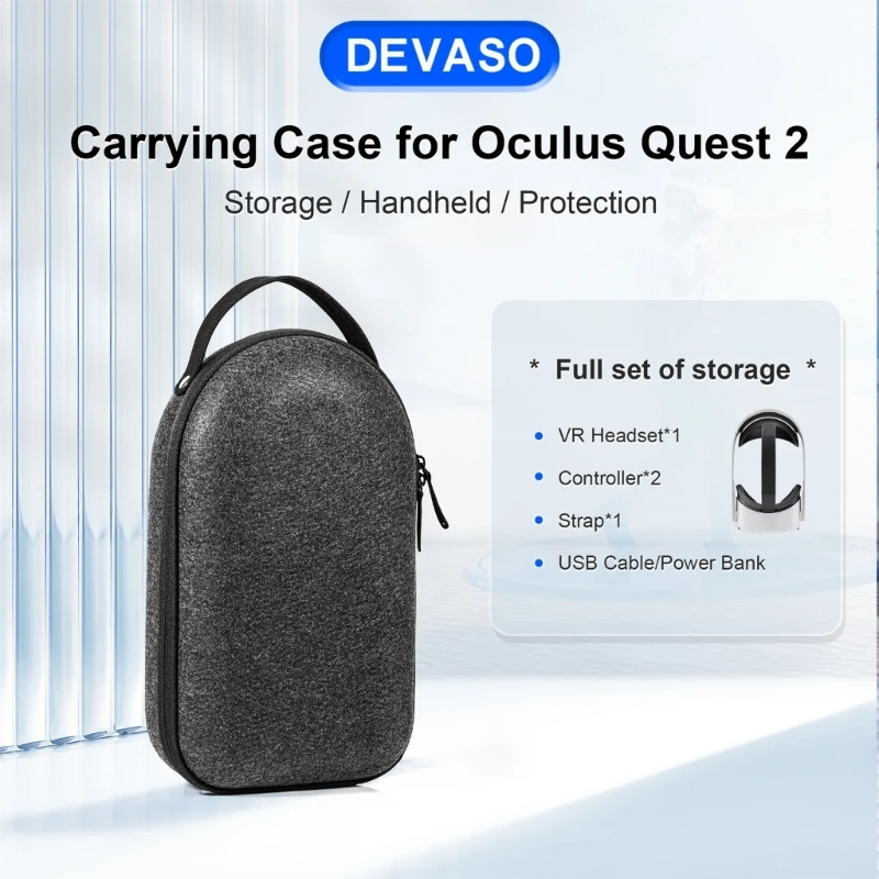 

Жесткая подставка для Meta Quest 2 VR аксессуары VR с элитным ремешком, сенсорными контроллерами и другими аксессуарами